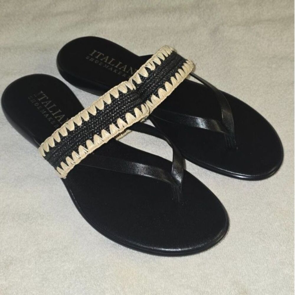 Italian Shoemakers Black Sandals Size 9.5